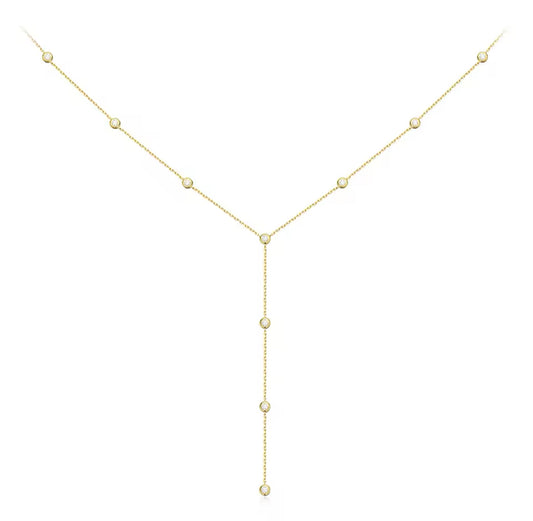 Aanya Moissanite Lariat Chain