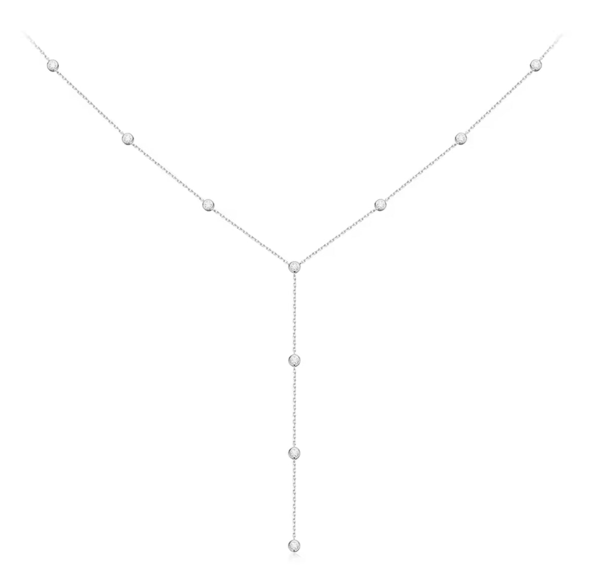 Aanya Moissanite Lariat Chain