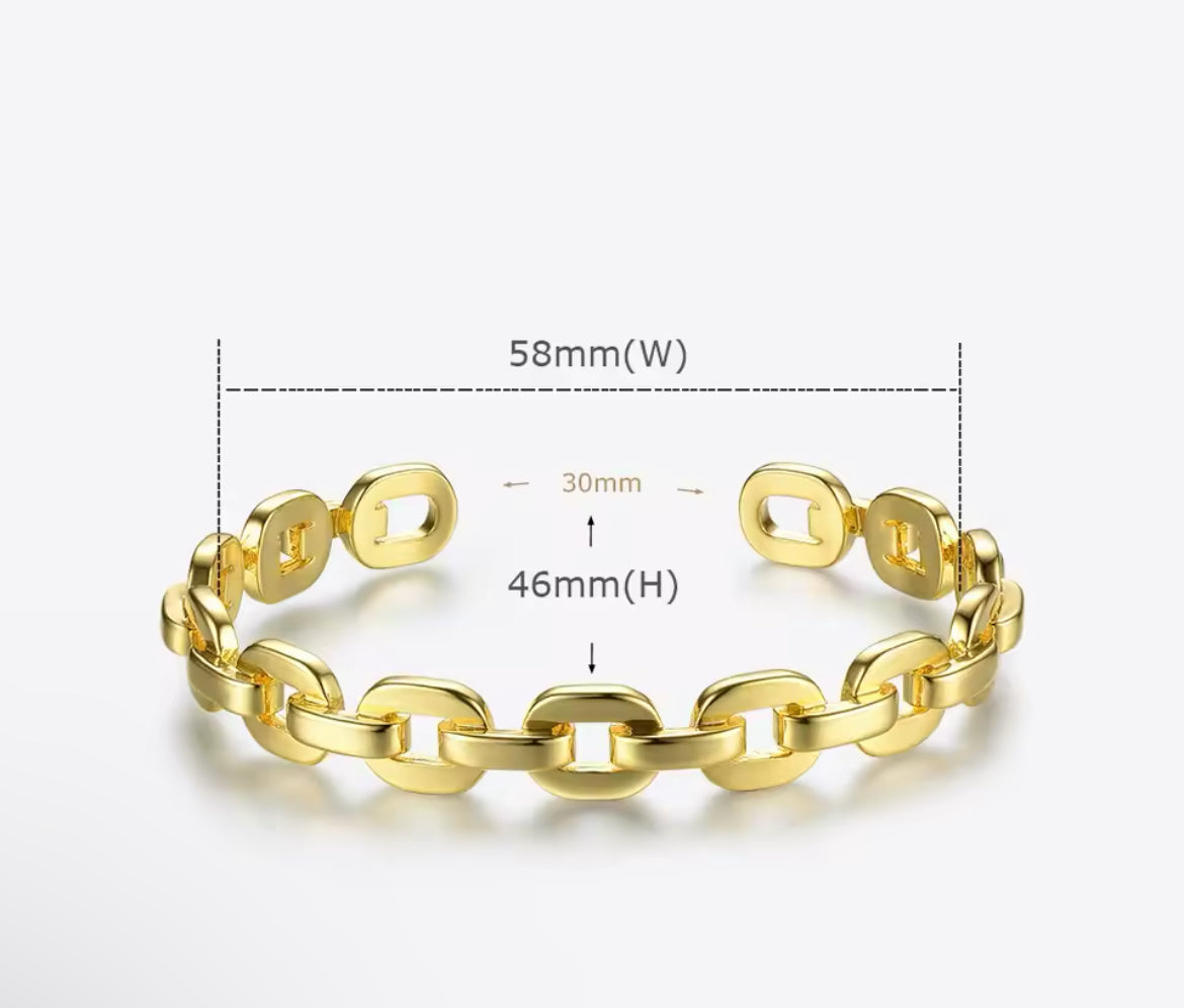 Small Karis Link Chain Cuff Bracelet