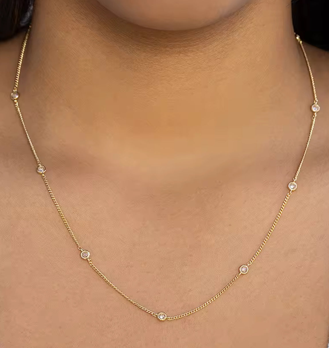 Delilah Dainty Zircon Chain