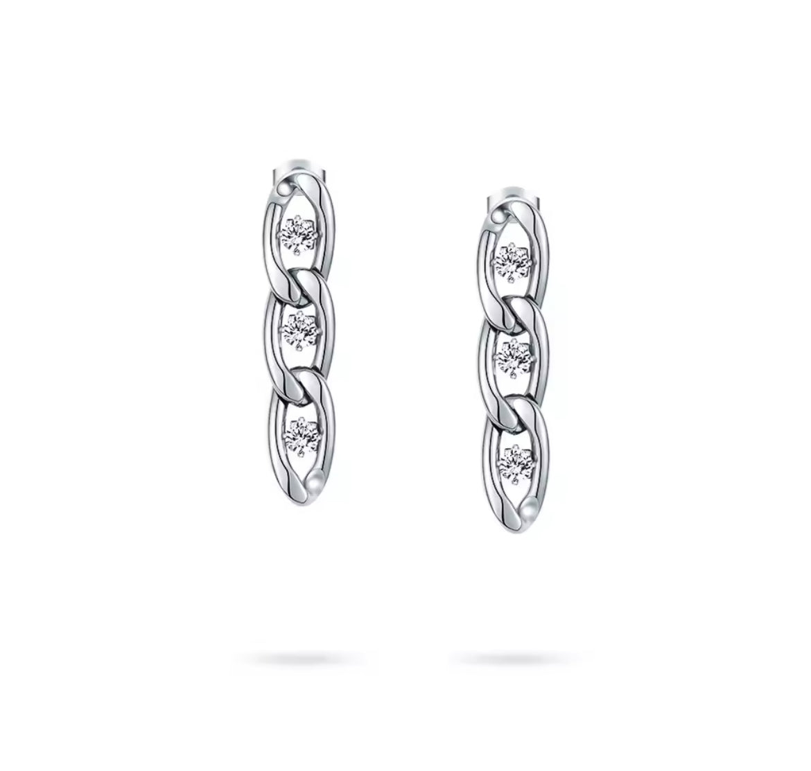Amari Zircon Drop Link Earrings