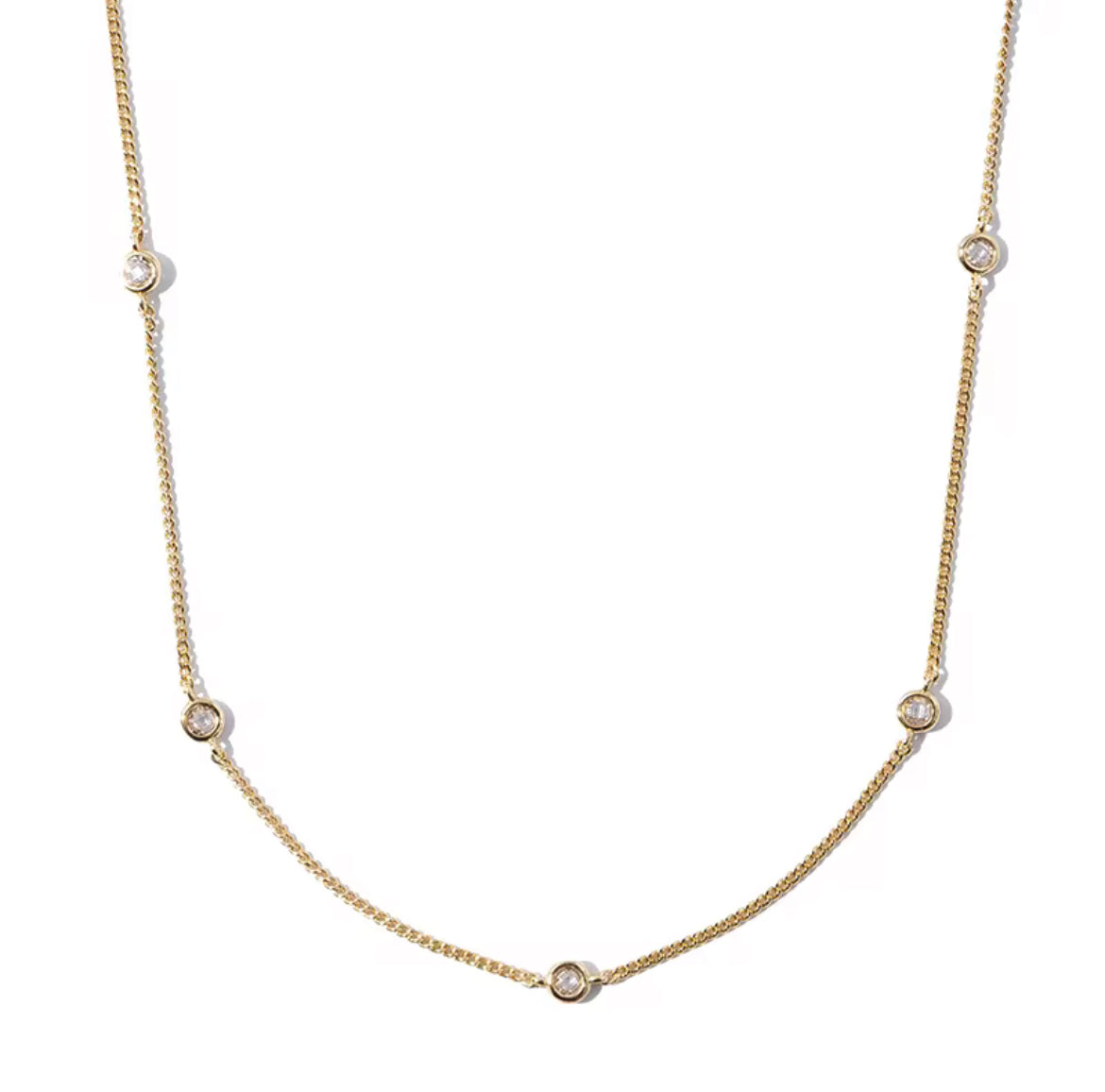 Delilah Dainty Zircon Chain