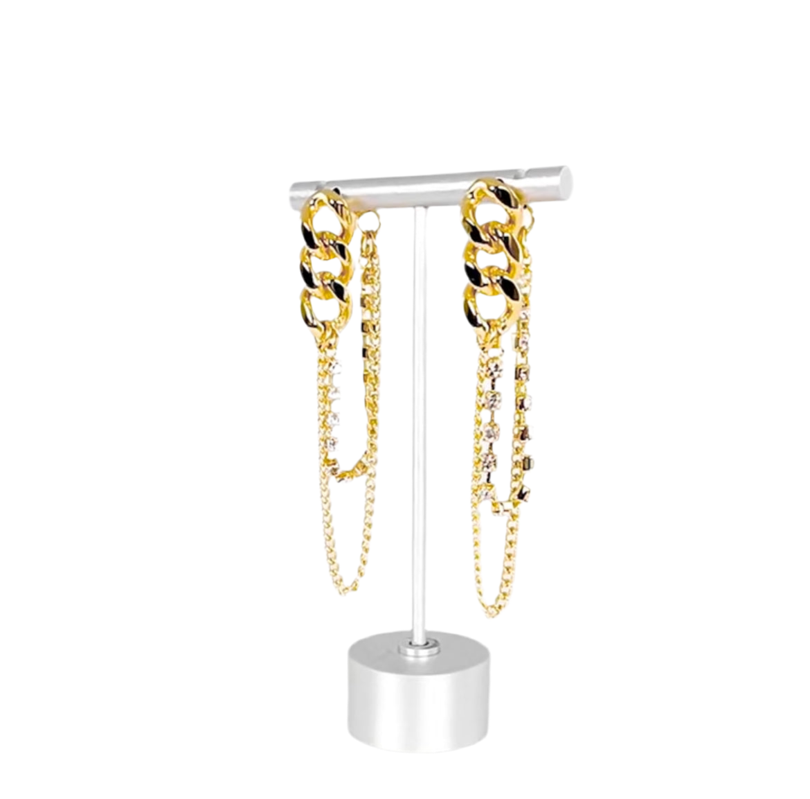 Danika Crystal Multi Chain Drop Earring