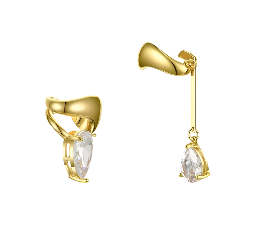 Calista Asymmetrical Water Droplets Crystal Cuff